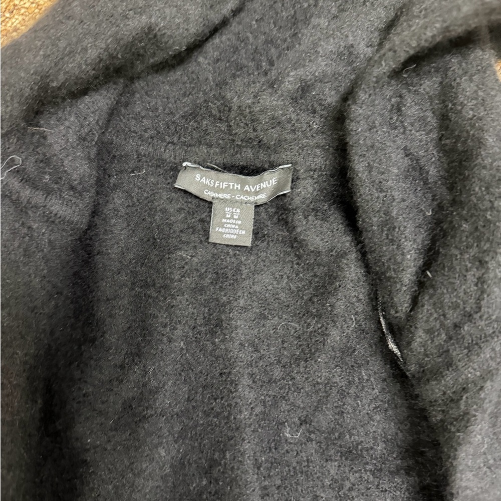 Saks Fifth Avenue Black Track Pants & Jacket Set - Picture 3 of 4